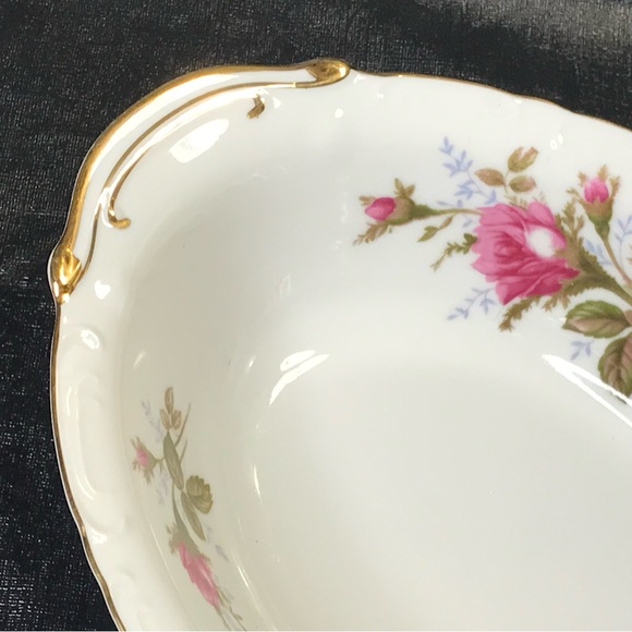 Royal Rose Fine China Japan Vegetable Oval
Serving Bowl Pink Floral Gold Trim - Picture 4 of 6